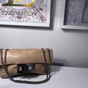Louis Vuitton Beige Chain Shoulder Bag